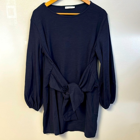 0924-06 Tie Front Dress - Picture 1 of 4